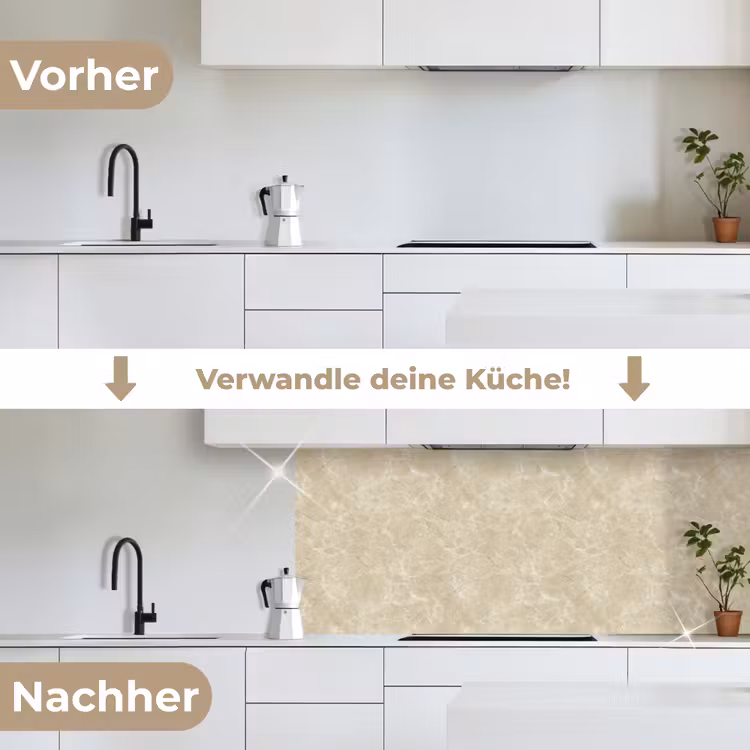 Küchenrückwand - Hellbeige - Marmor - Diffusionsäderung — 3