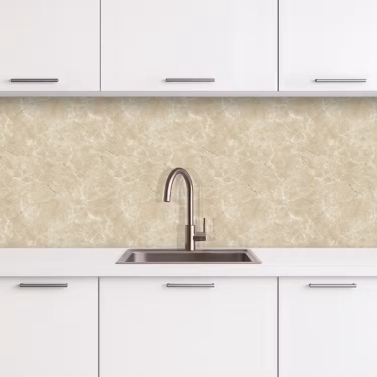 Küchenrückwand - Hellbeige - Marmor - Diffusionsäderung — 4