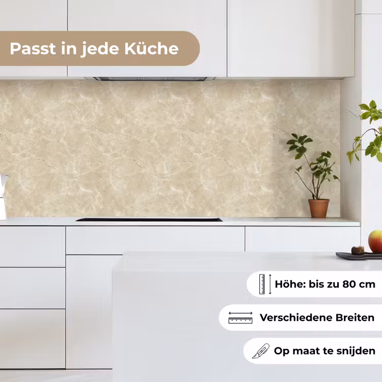Küchenrückwand - Hellbeige - Marmor - Diffusionsäderung — 7