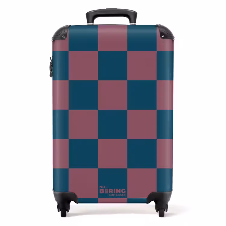 Koffer - Quadrate - Blau/Rot — 1