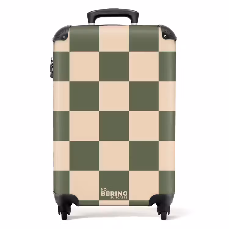 Koffer - Quadrate - Grün/Beige — 1