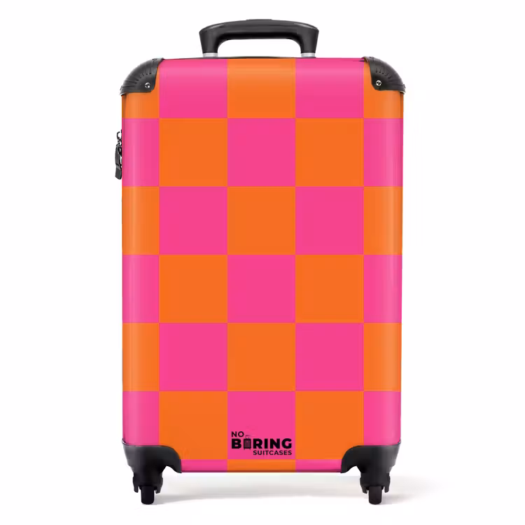 Koffer - Quadrate - Rosa/Orange — 1