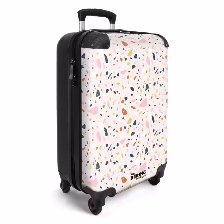 Koffer - Terrazzo-Muster bunt hellrosa — 4