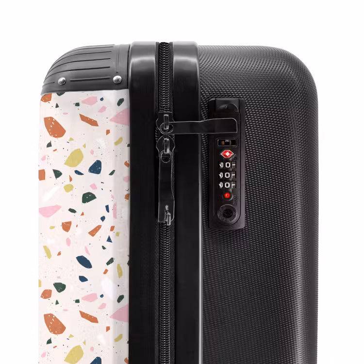Koffer - Terrazzo-Muster bunt hellrosa — 5