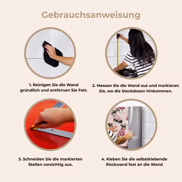 Küchenrückwand - Hunde - Pullover - Rot — 9