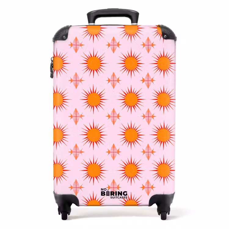 Koffer - Sonne - Muster - Rosa — 1
