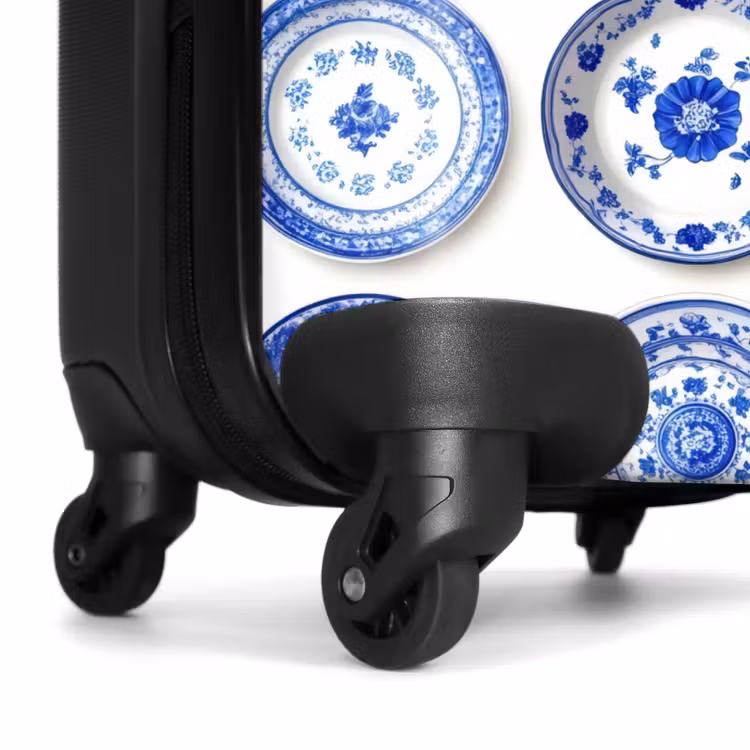 Koffer - Teller - Blumen - Muster - Blau — 6
