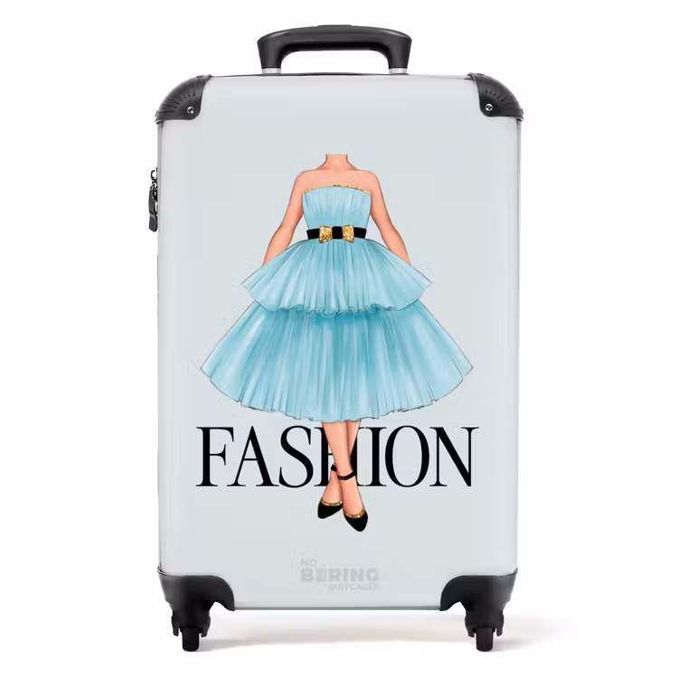 Koffer - Mode - Blaues Kleid — 1