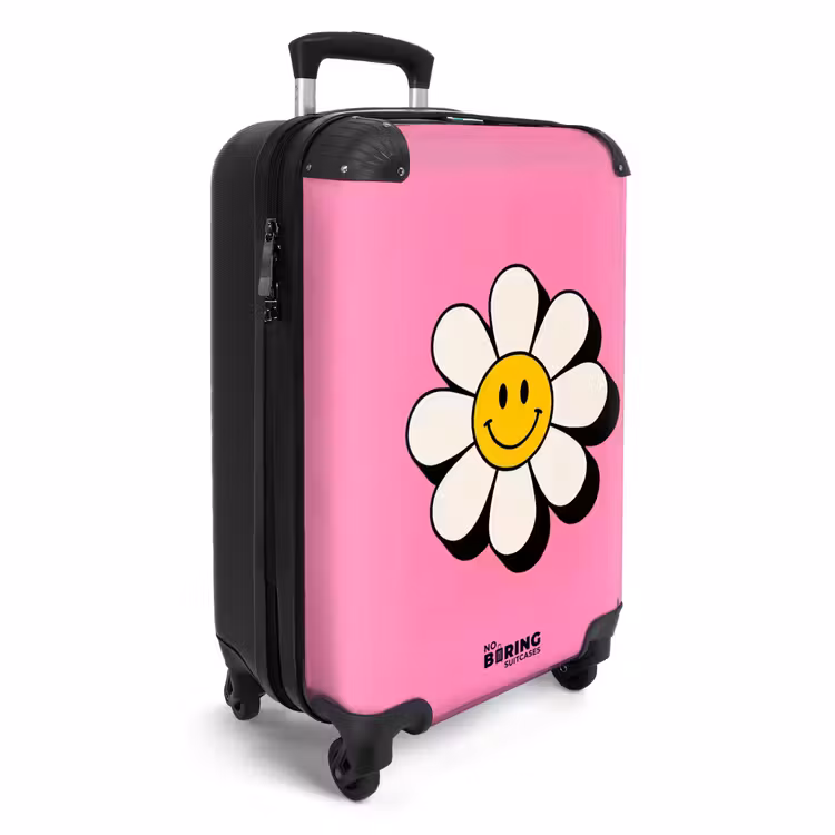 Koffer - Smiley - Blume - Rosa — 4