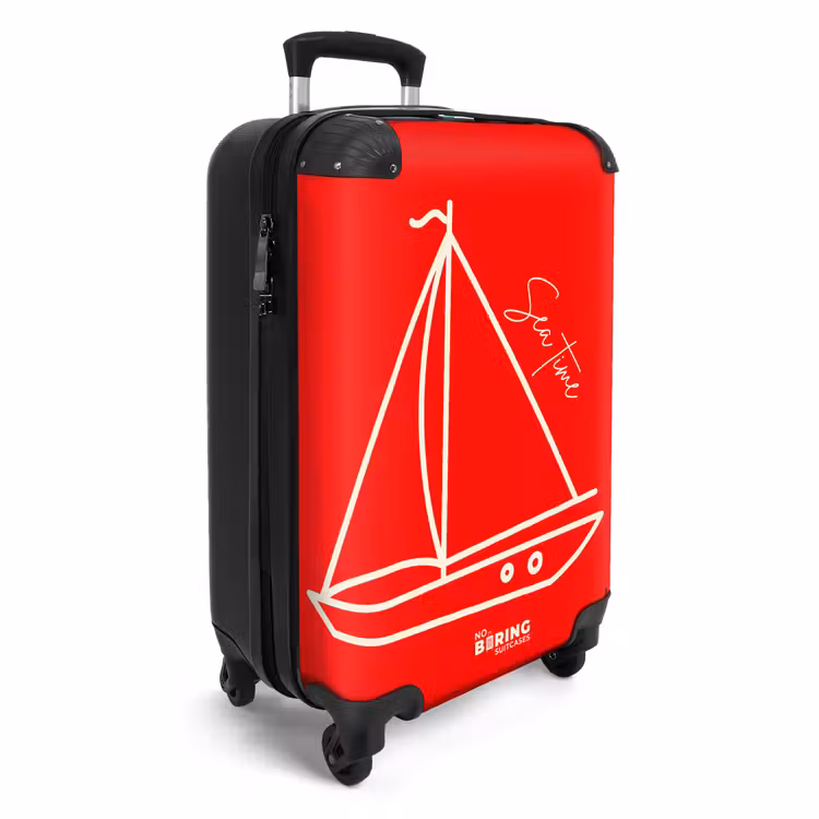Koffer - Segelboot – Rot – Weiß — 2
