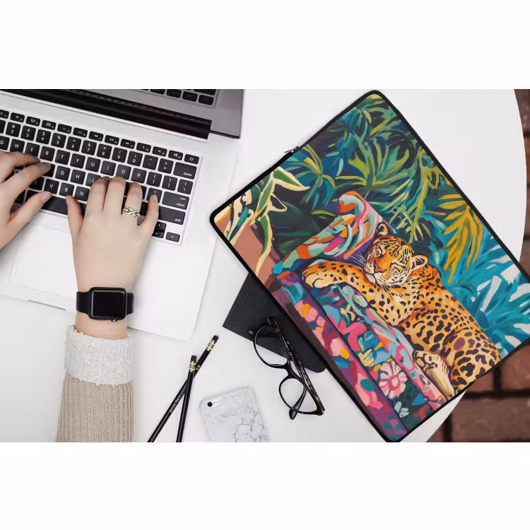 Laptop hülle - Leopard - Bunt - Tropisch — 3