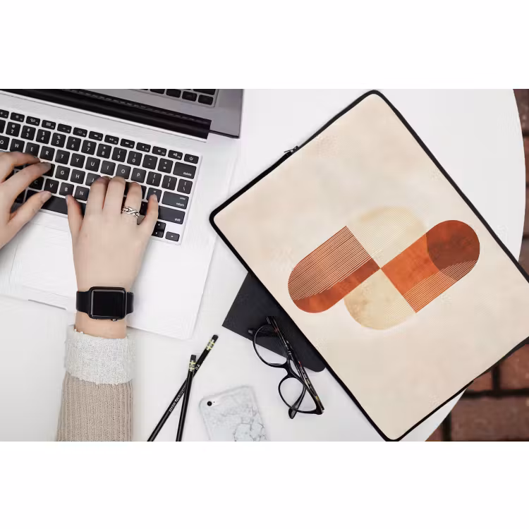 Laptop hülle - Bögen - Beige - Formen — 3