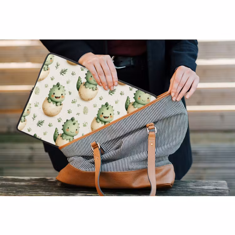 Laptop hülle - Dino - Eier - Grün — 4