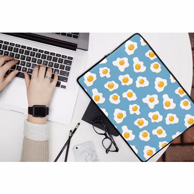 Laptop hülle - Eier - Eigelb - Blau — 3