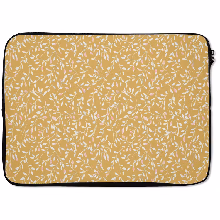 Laptop hülle - Äste - Muster - Ocker — 1