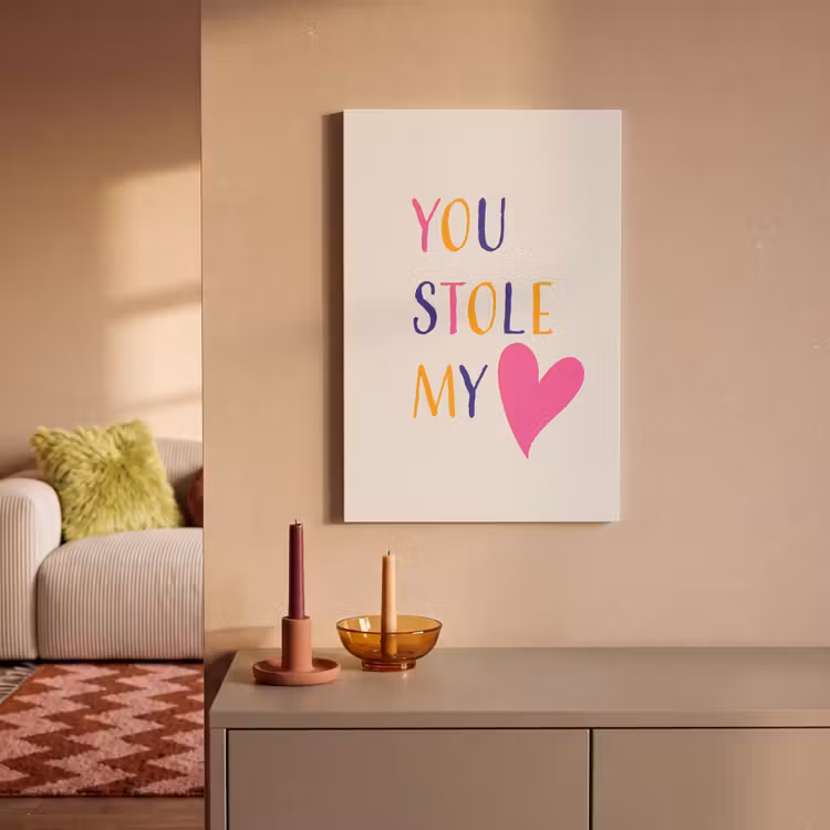 Leinwandbild - Herz - Valentinstag - Text — 1