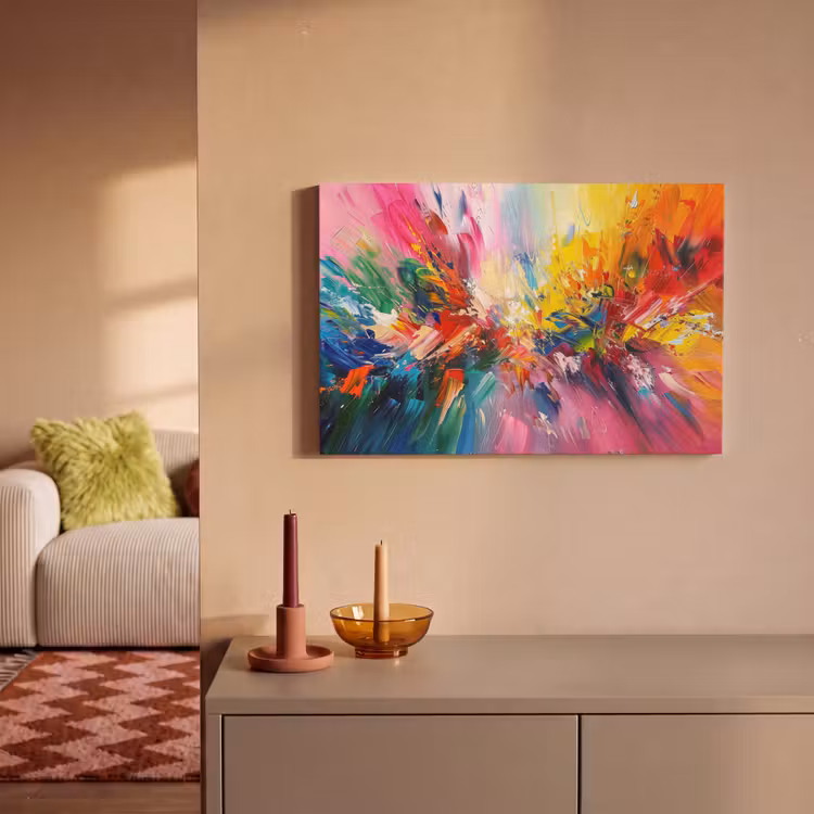 Leinwandbild - Farbe - Bunt - Explosion — 1