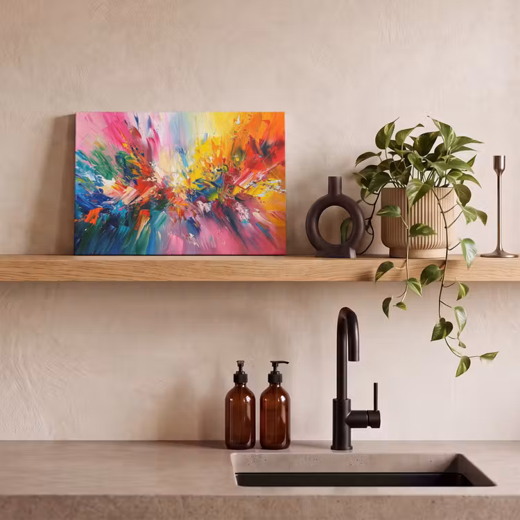 Leinwandbild - Farbe - Bunt - Explosion — 2