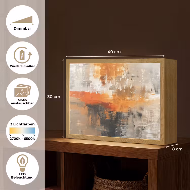 Lightbox - Wandleuchte - Farbe - Muster - Modern - Kunst — 9