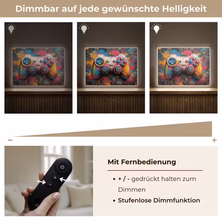 Lightbox - Wandleuchte - Graffiti - Spiele - Controller - Farbe — 8