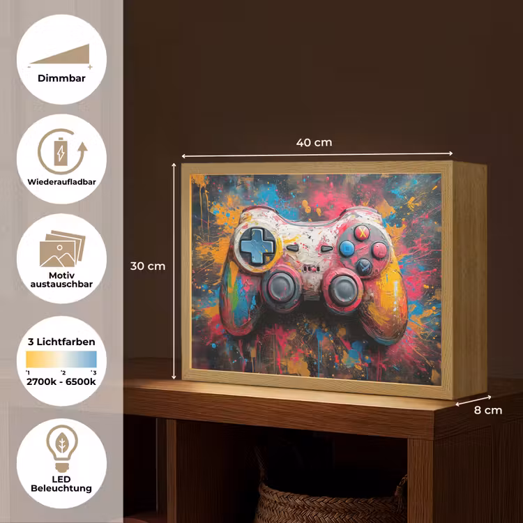 Lightbox - Wandleuchte - Graffiti - Spiele - Controller - Farbe — 9