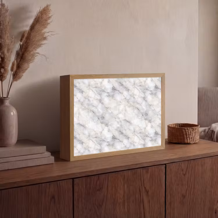 Lightbox - Wandleuchte - Grau - Marmor - Detailliert — 4