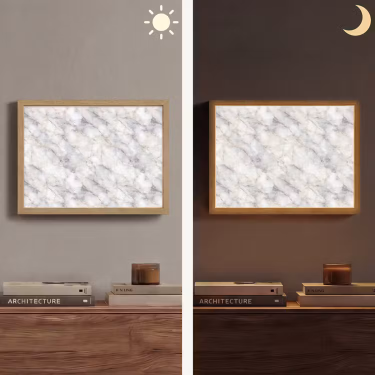Lightbox - Wandleuchte - Grau - Marmor - Detailliert — 5