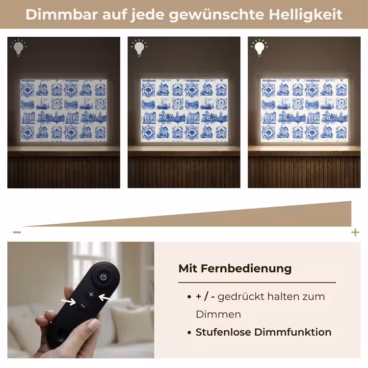 Lightbox - Wandleuchte - Häuser - Schiffe - Blau — 8