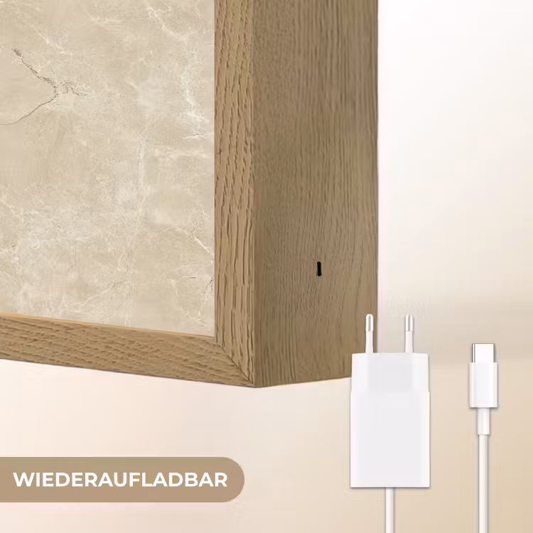 Lightbox - Wandleuchte - Hellbeige - Marmor - Diffusionsäderung — 6