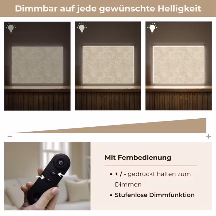 Lightbox - Wandleuchte - Hellbeige - Marmor - Diffusionsäderung — 8