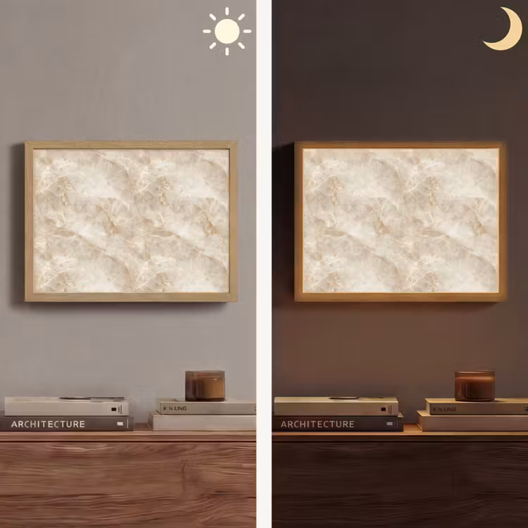 Lightbox - Wandleuchte - Hellbeige - Onyx - Dezent — 5