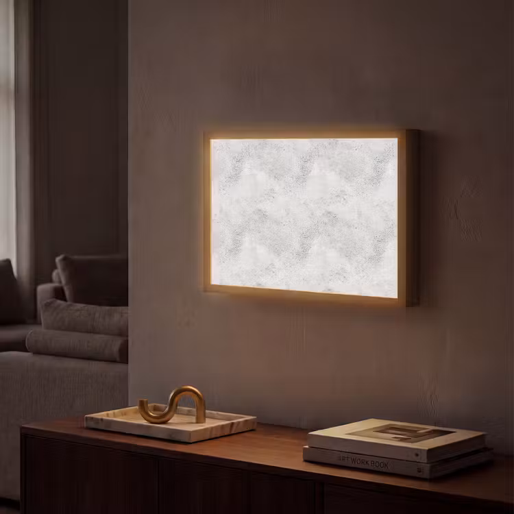 Lightbox - Wandleuchte - Hellgrau - Grob - Dezent — 2