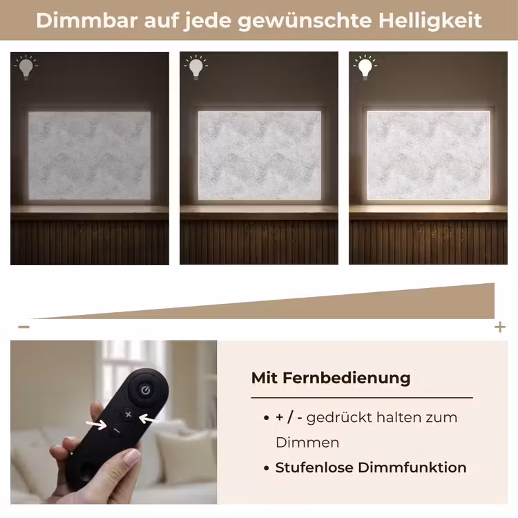 Lightbox - Wandleuchte - Hellgrau - Grob - Dezent — 8