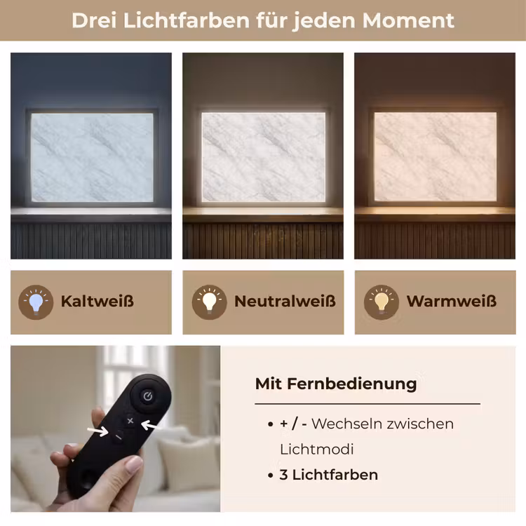 Lightbox - Wandleuchte - Klassisch - Marmor - Grau — 7