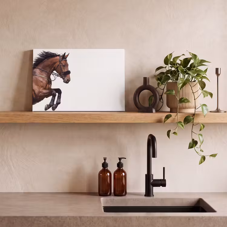 Leinwandbild - Pferd - Springen - Modern — 2