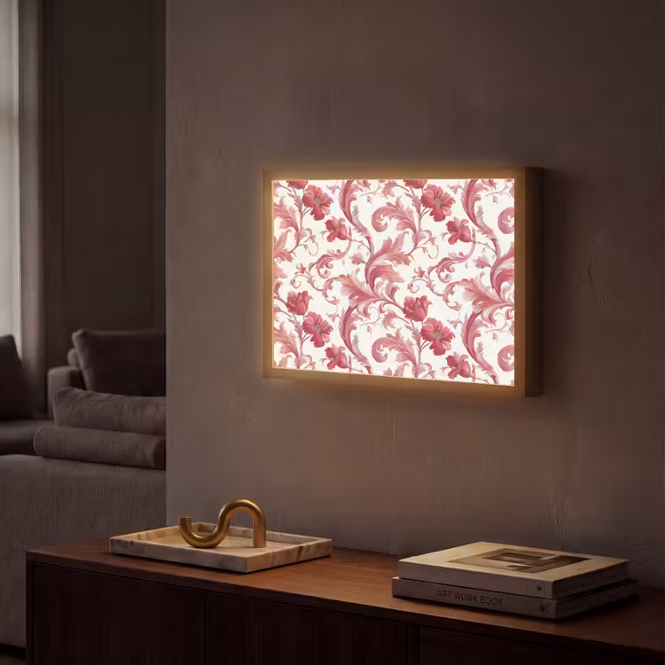 Lightbox - Wandleuchte - Barock - Muster - Rot — 2