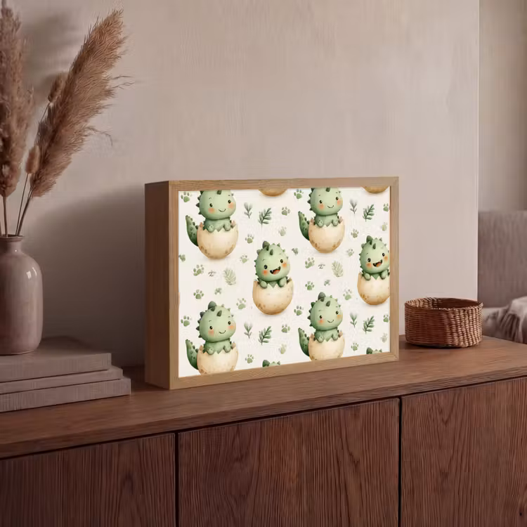 Lightbox - Wandleuchte - Dino - Eier - Grün — 4