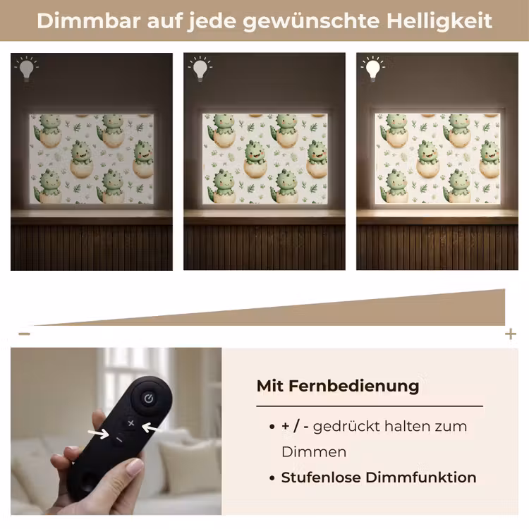 Lightbox - Wandleuchte - Dino - Eier - Grün — 8