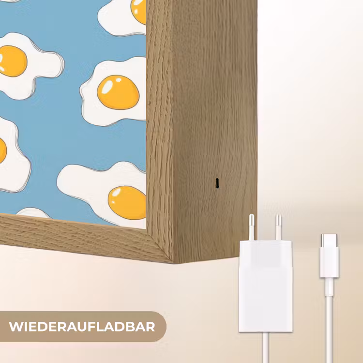 Lightbox - Wandleuchte - Eier - Eigelb - Blau — 6