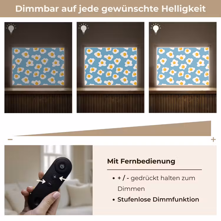 Lightbox - Wandleuchte - Eier - Eigelb - Blau — 8
