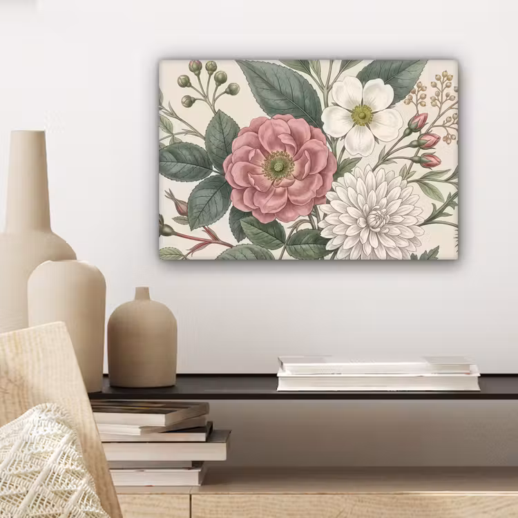 Leinwandbild - Romantisch - Design - Farbenfroh — 4