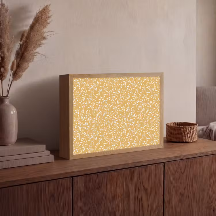 Lightbox - Wandleuchte - Äste - Muster - Ocker — 4