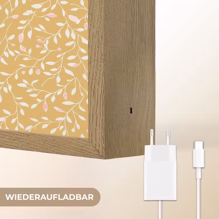 Lightbox - Wandleuchte - Äste - Muster - Ocker — 6