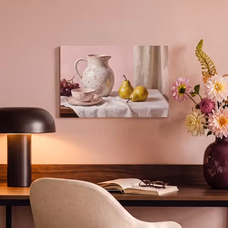 Leinwandbild - Stillleben – Obst – Rosa — 3