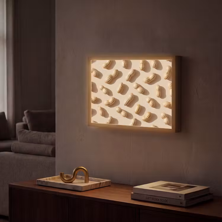 Lightbox - Wandleuchte - Peanuts - Muster - Beige — 2