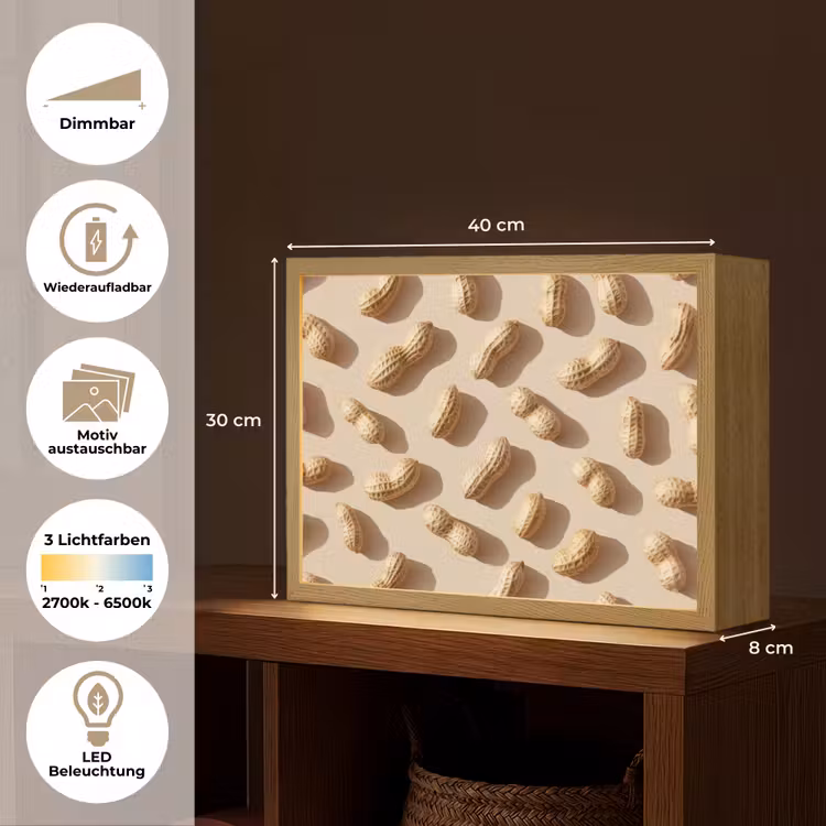 Lightbox - Wandleuchte - Peanuts - Muster - Beige — 9