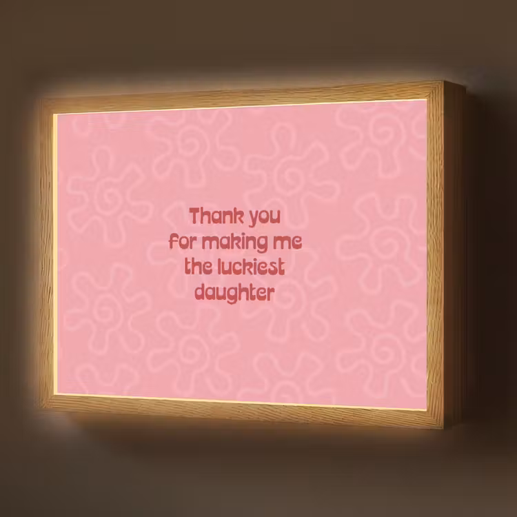 Lightbox - Wandleuchte - Text - Rot - Muttertag — 1