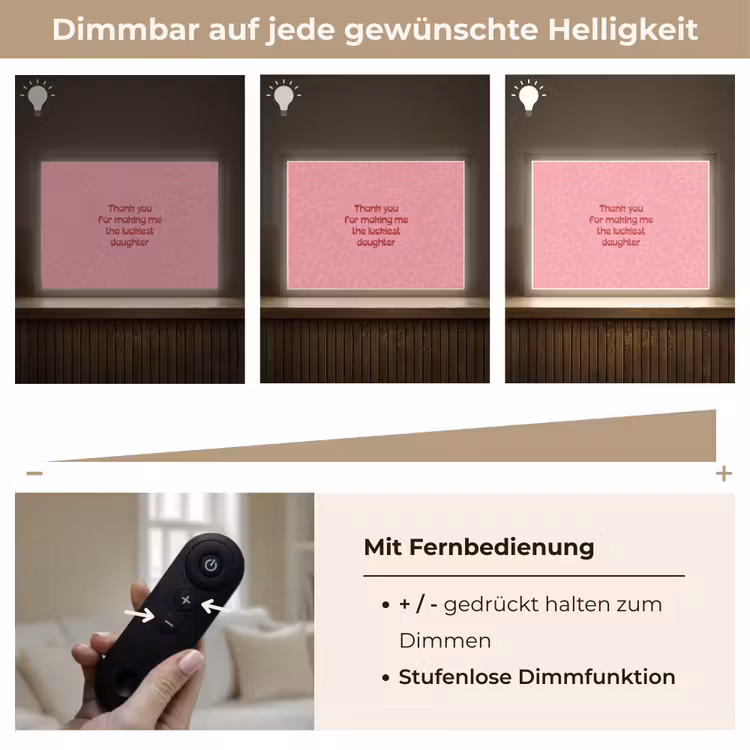 Lightbox - Wandleuchte - Text - Rot - Muttertag — 8