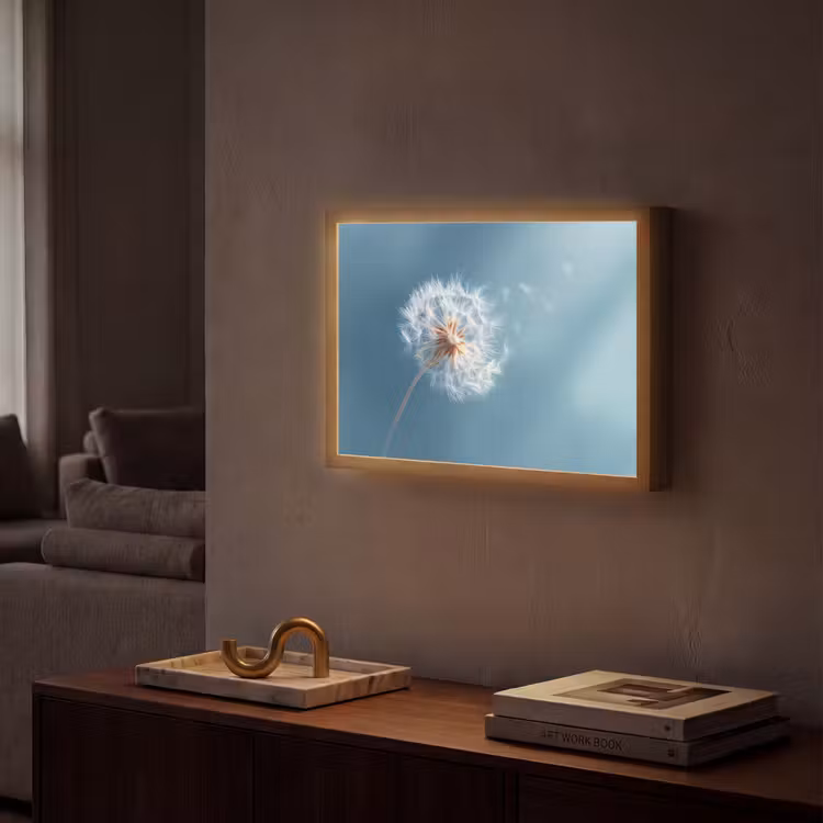 Lightbox - Wandleuchte - Löwenzahn - Wind - Blau — 2