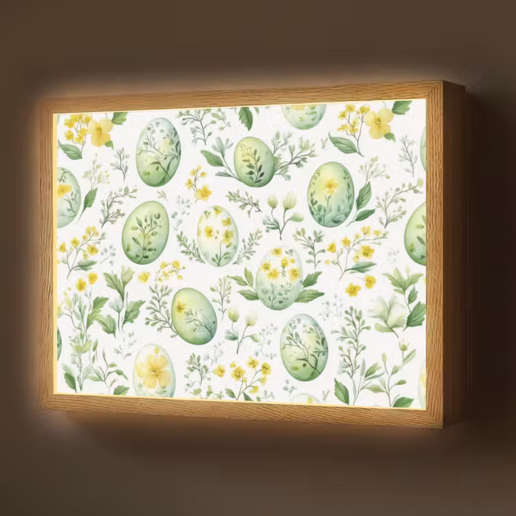 Lightbox - Wandleuchte - Muster - Grün - Eier — 1